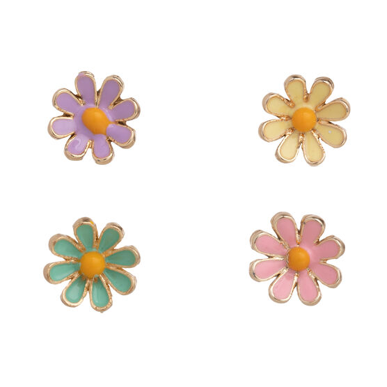 Set of 4 daisy stud earrings